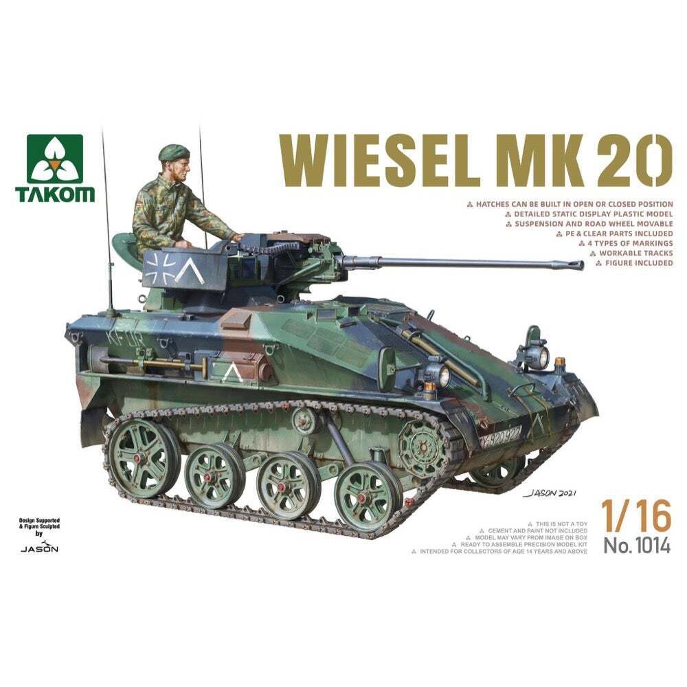 TK1014 Takom 1/16 Wiesel Mk20 Plastic Model Kit [1014] Takom