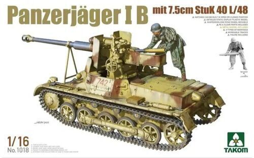 TK1018 Takom 1/16 Panzerjager IB mit 7.5cm Stuk 40 L/48 Plastic Model Kit [1018]