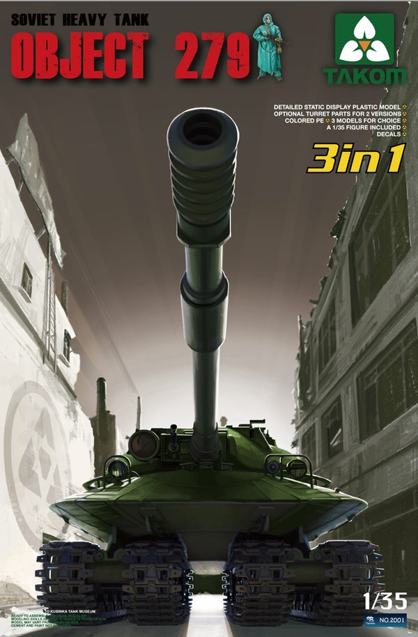 TK2001 Takom 1/35 Soviet Heavy Tank Object 279 (3 in 1) Plastic Model Kit