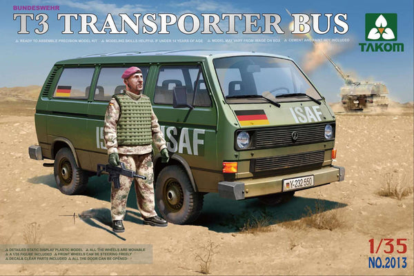 TK2013 Takom 1/35 Bundeswehr T3 Transporter Bus (with figure) Plastic Model Kit [2013]