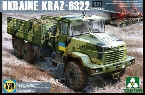 TK2022 Takom 1/35 Ukraine KrAz-6322 Heavy Truck (late type) Plastic Model Kit [2022]