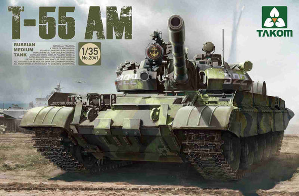 TK2041 Takom 1/35 Russian Medium Tank T-55 AM Plastic Model Kit