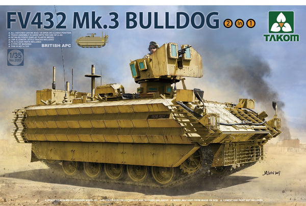 TK2067 Takom 1/35 British APC FV432 Mk.3 Bulldog 2 in 1 Plastic Model Kit [2067]