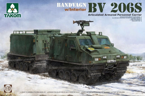 TK2083 Takom 1/35 Bandvagn Bv 206S Articulated Armored Personnel Carrier Plastic Model Kit
