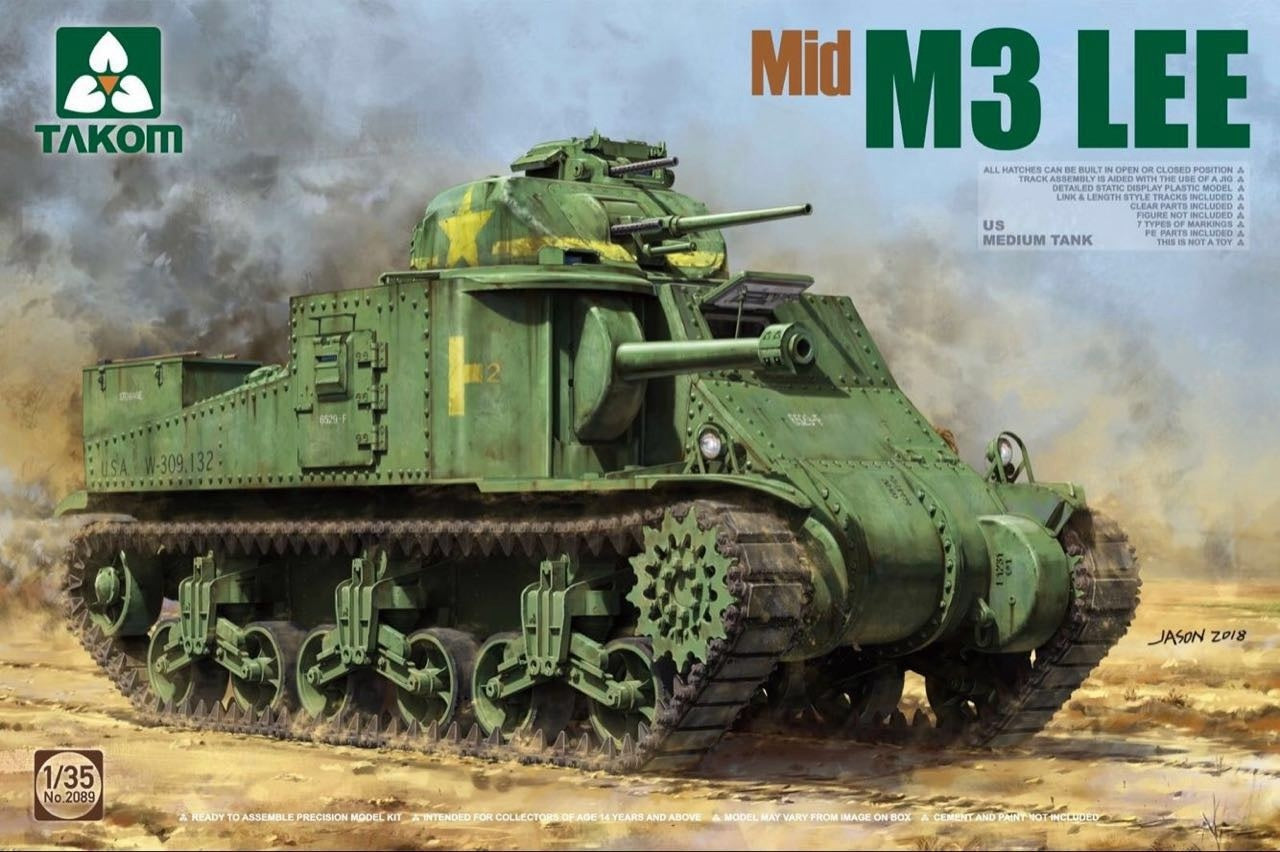 Takom 1/35 US Medium Tank M3 Lee Mid Plastic Model Kit