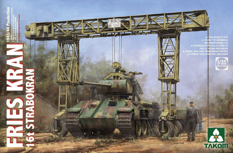 TK2109 Takom 1/35 FRIES KRAN 16t Strabokran, 1943/44 Production Plastic Model Kit Takom