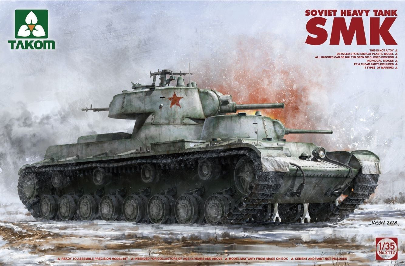 TK2112 Takom 1/35 Soviet Heavy Tank SMK Plastic Model Kit Takom