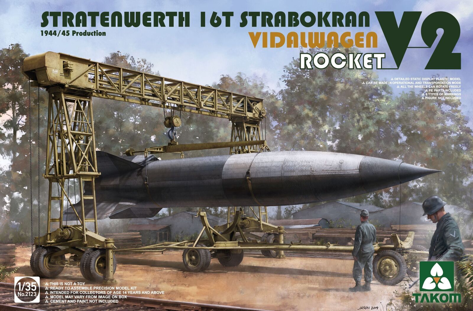 TK2123 Takom 1/35 Stratenwerth 16t Strabokran 1944/45 Production / V-2 Rocket/ Vidalwagen [2123] Takom