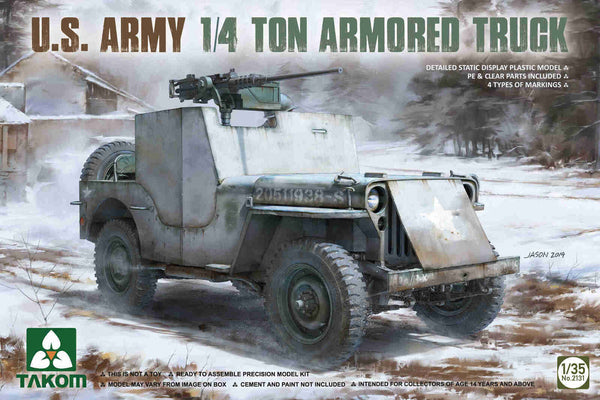 TK2131 Takom 1/35 U.S. Army 1/4 ton armored truck Plastic Model Kit