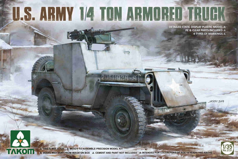 TK2131 Takom 1/35 U.S. Army 1/4 ton armored truck Plastic Model Kit