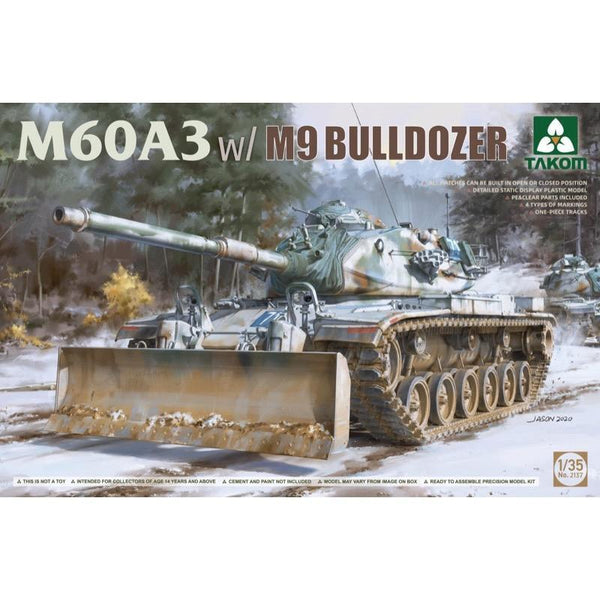 TK2137 Takom 1/35 M60A3 w/M9 BULLDOZER Plastic Model Kit