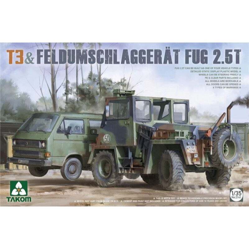 TK2141 Takom 1/35 T3+ Feldumschlagger FUG 2.5t Plastic Model Kit Takom