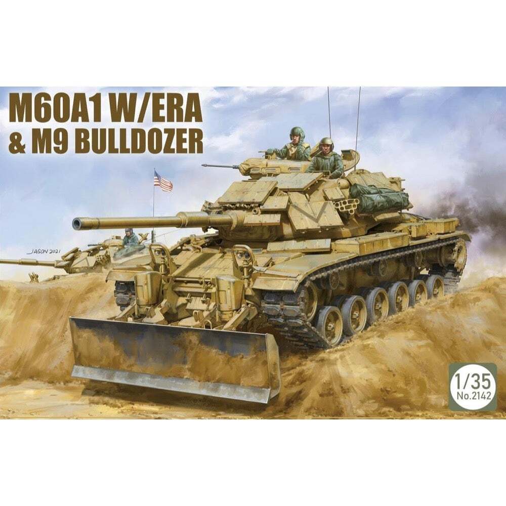 TK2142 Takom 1/35 M60A1 w/ERA&M9 Bulldozer Plastic Model Kit Takom