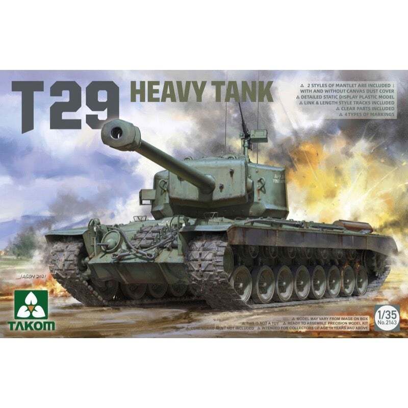 TK2143 Takom 1/35 U.S. Heavy Tank T29 Plastic Model Kit Takom