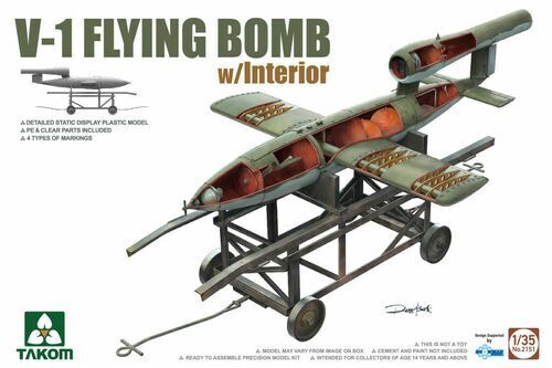 TK2151 Takom 1/35 V-1 Flying Bomb w/ Interior Plastic Model Kit [2151] Takom