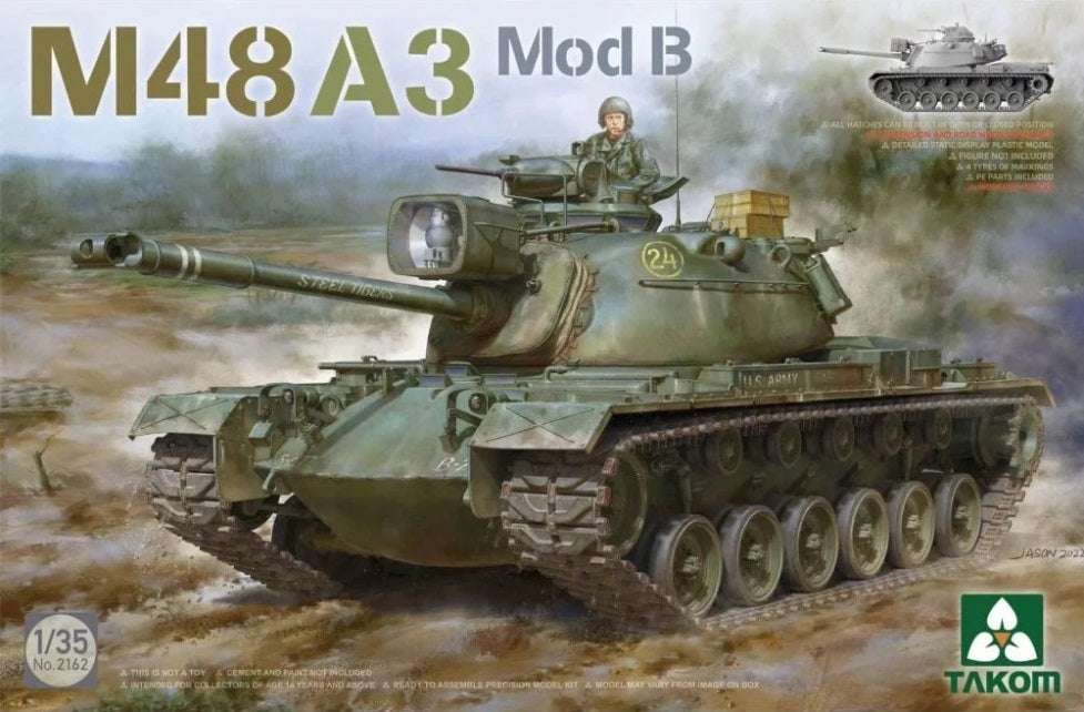 TK2162 Takom 1/35 M48A3 Mod B Plastic Model Kit [2162] Takom