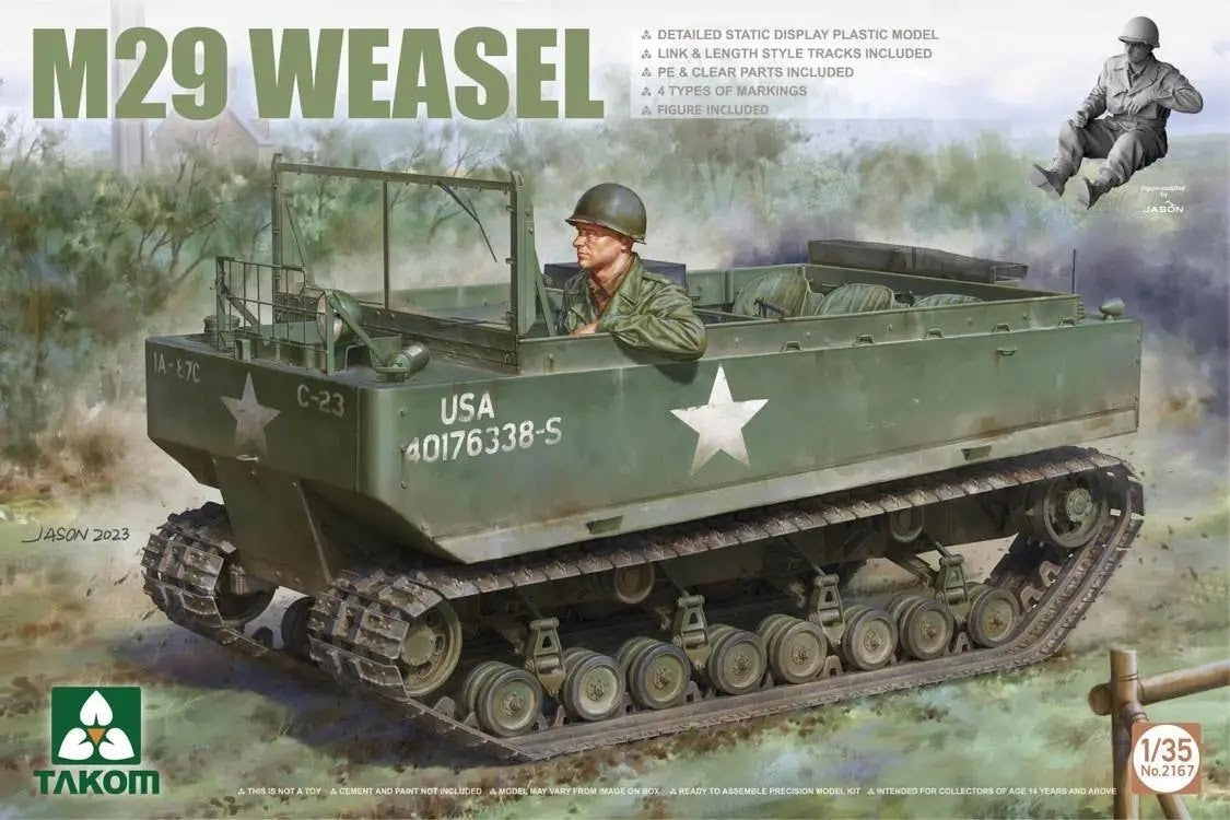 TK2167 Takom 1/35 M29 Weasel Plastic Model Kit [2167] Takom
