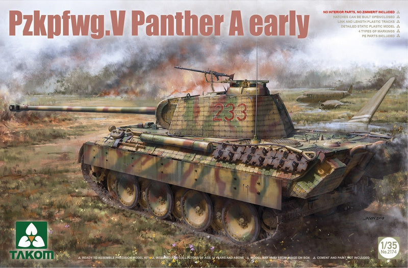 TK2174 Takom 1/35 Pzkpfwg.V Panther A early Plastic Model Kit