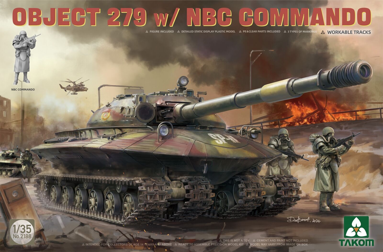 Takom 1/35 OBJECT 279 w/NBC COMMANDO Plastic Model Kit