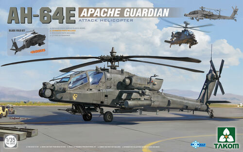 TK2602 Takom 1/35 AH-64E Apache Guardian Attack Helicopter Plastic Model Kit *Aus Decals* Takom