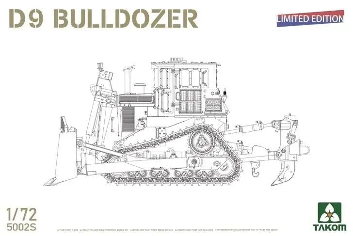 Takom 1/72 D9 Bulldozer (Limited Edition) Plastic Model Kit
