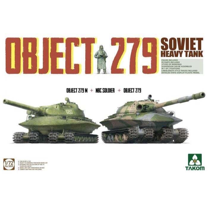 TK5005 Takom 1/72 Object 279/M + NBC Soldier Plastic Model Kit Takom
