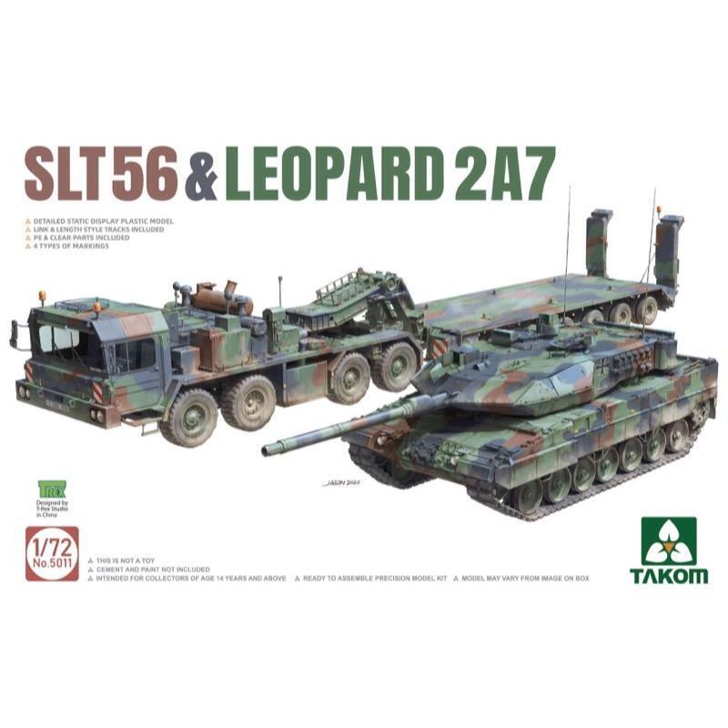 TK5011 Takom 1/72 SLT56 & LEOPARD 2A7 Plastic Model Kit Takom