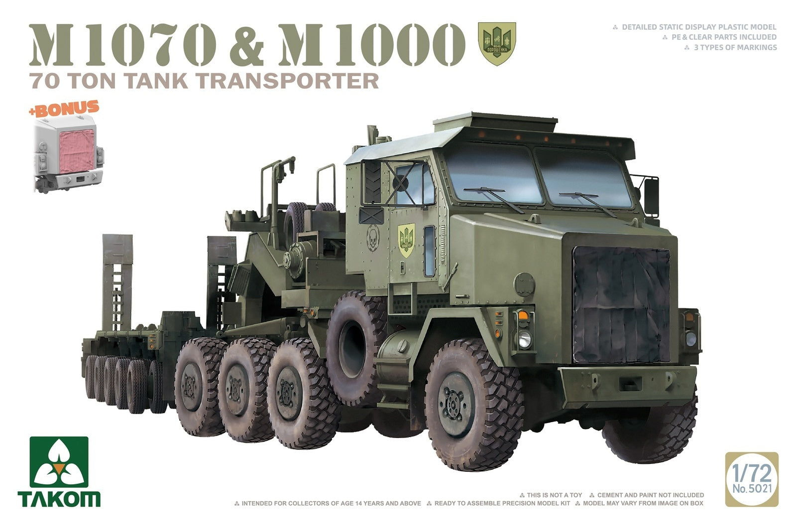 TK5021 Takom 1/72 M1070 & M1000 70 Ton Tank Transporter Plastic Model Kit Takom