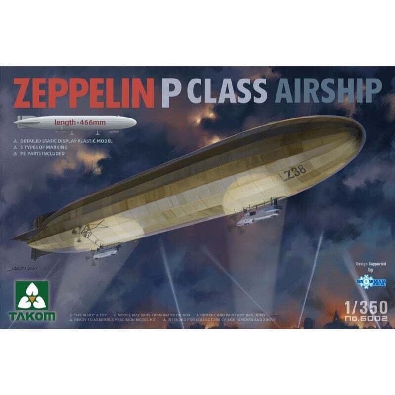 TK6002 Takom 1/350 Zeppelin P Class Airship Plastic Model Kit