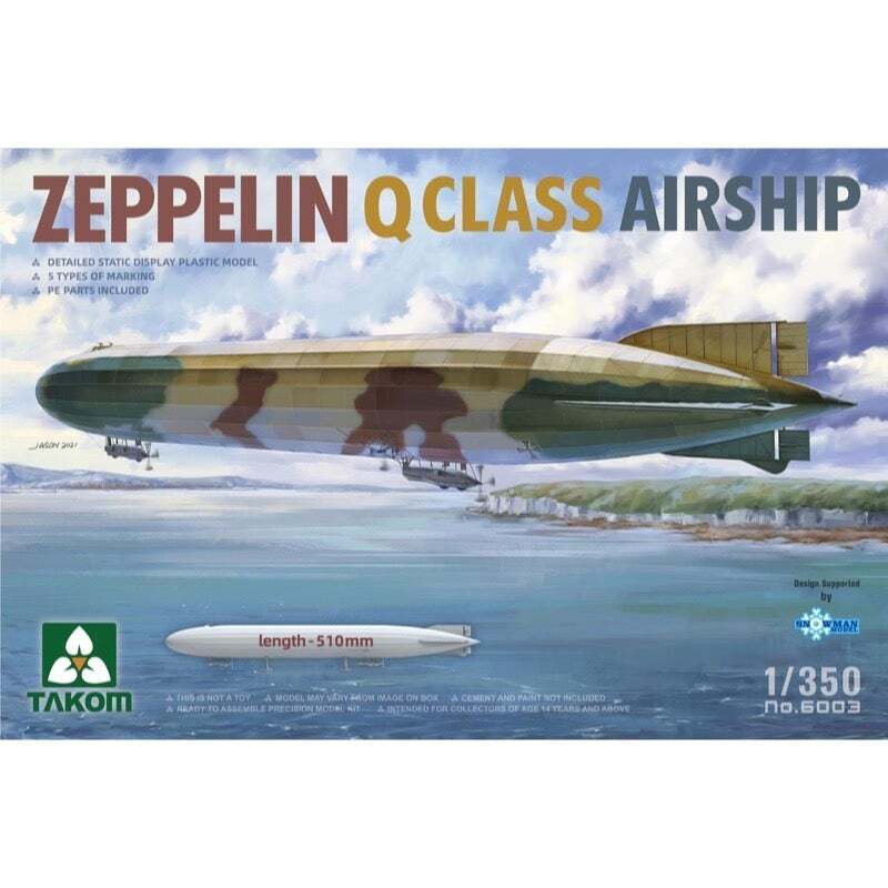 TK6003 Takom 1/350 Zeppelin Q Class Airship Plastic Model Kit Takom