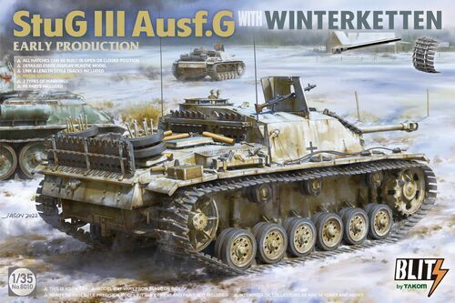 TK8010 Takom 1/35 StuG.III Ausf.G Early Production w/ Winterketten Plastic Model Kit Takom