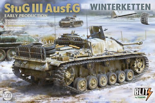 TK8010 Takom 1/35 StuG.III Ausf.G Early Production w/ Winterketten Plastic Model Kit