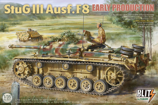 TK8013 Takom 1/35 StuG III Ausf.F8 Early Prodution Plastic Model Kit