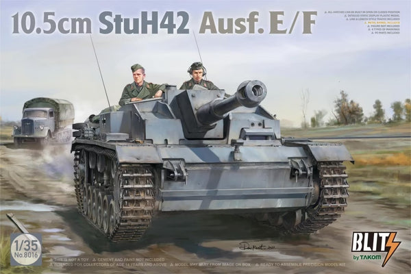 TK8016 Takom 1/35 10.5cm StuH42 Ausf.E/F Plastic Model Kit