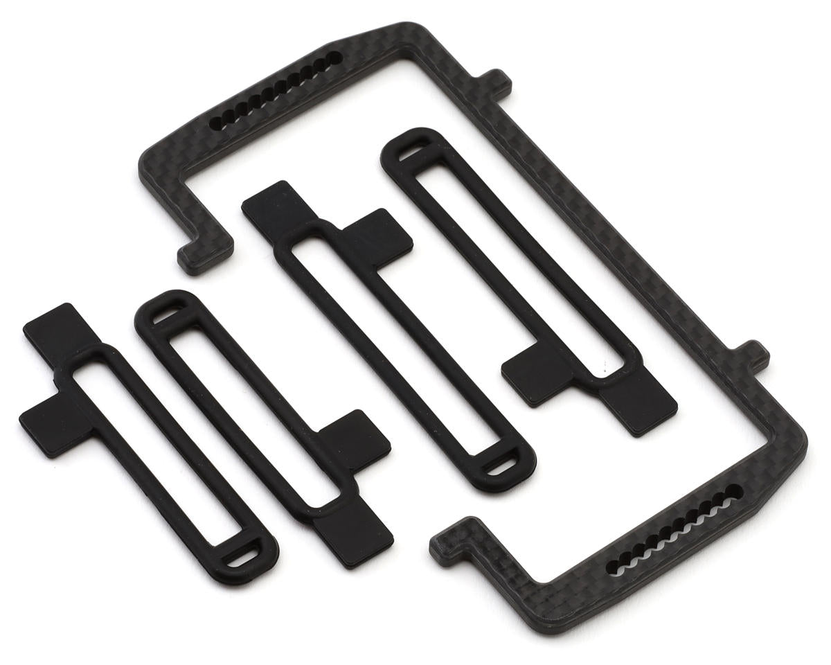 TLR Battery Mount Set, Carbon, 22X, 22X-T - TLR-1101