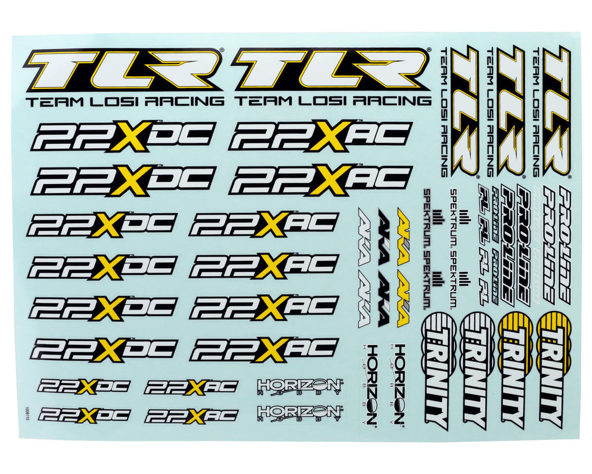 TLR Sticker Sheet, 22X - TLR-1192