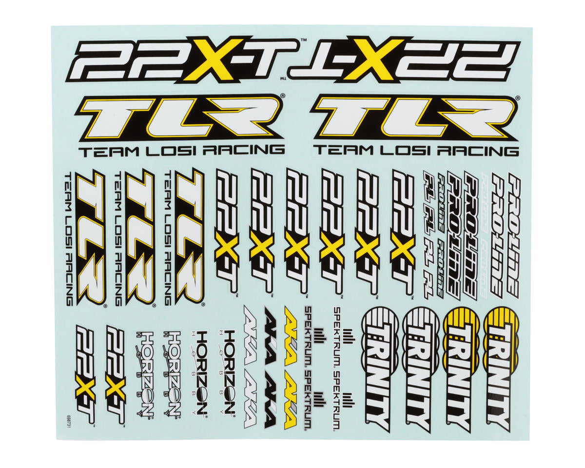 TLR Sticker Sheet, 22X-T - TLR-1251