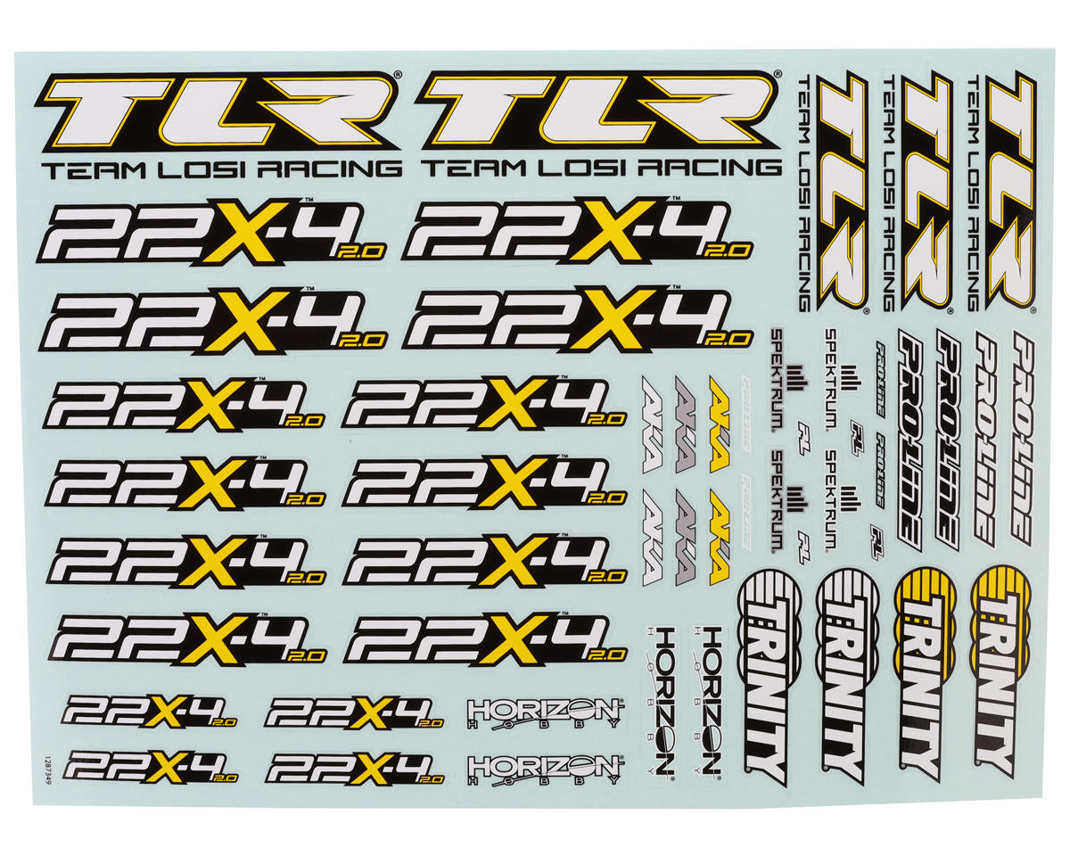 TLR Sticker Sheet, 22X-4 2.0 - TLR-1267