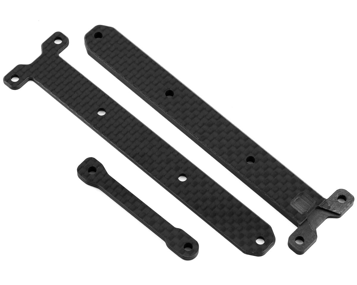 TLR231104 TLR Carbon Chassis Brace Supports, 1.5 and 3.5mm, 22X-4 Losi