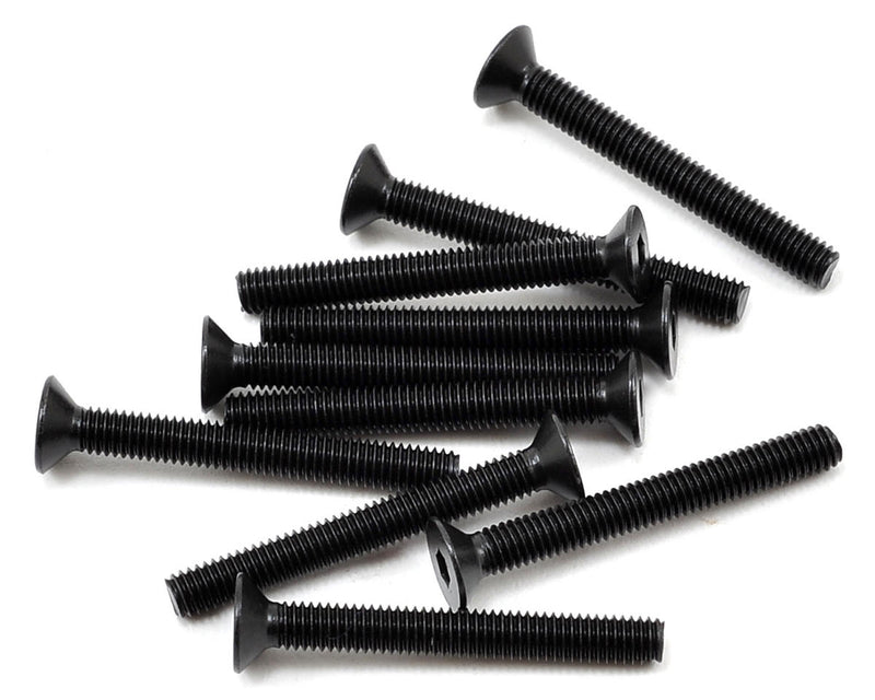 TLR235004 TLR Flat Head Screws, M3 x 25mm (10)