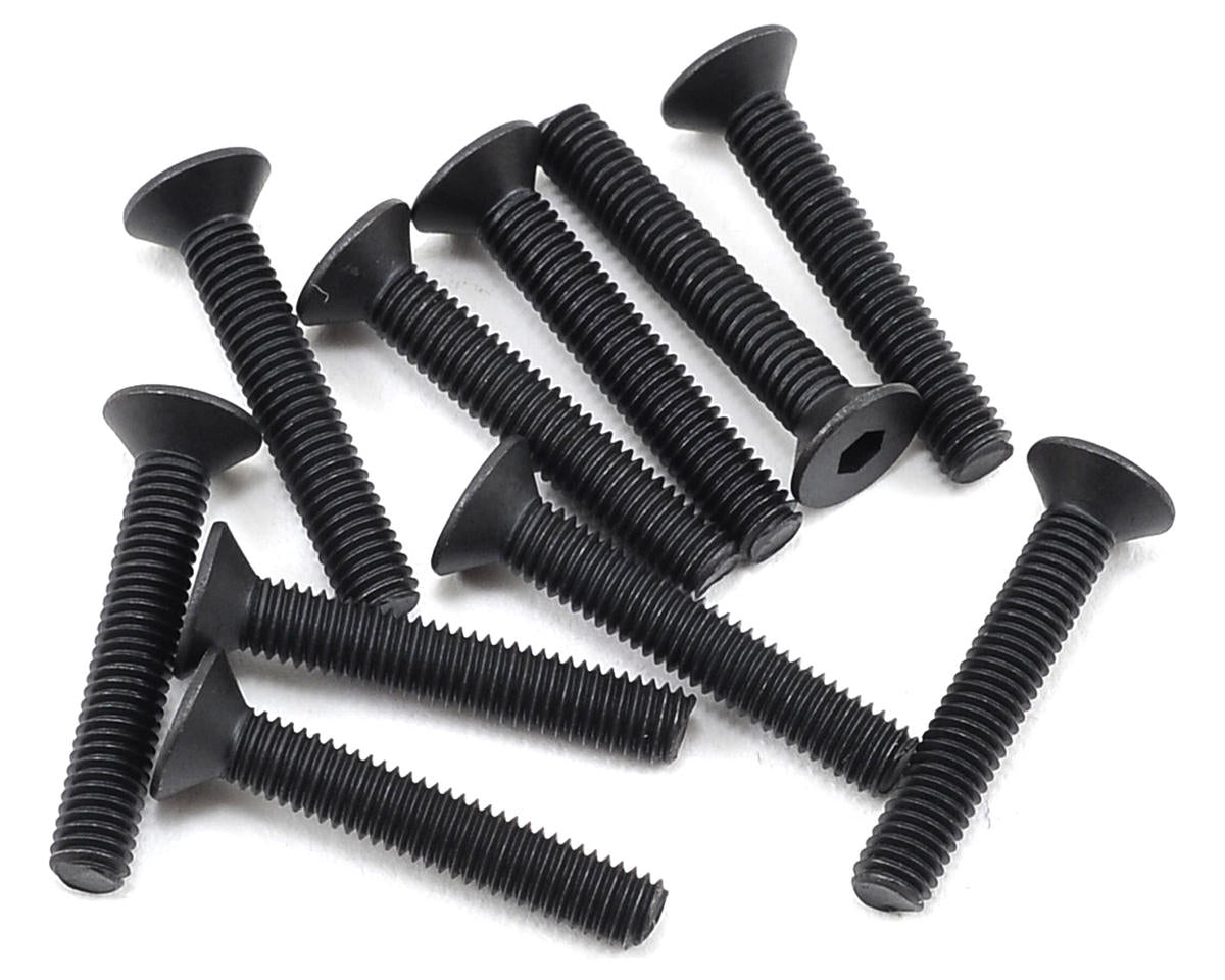 TLR235005 TLR Flat Head Screws, M3 x 18mm, 10pcs, 8X Losi