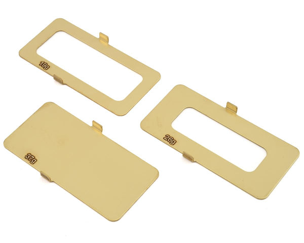 TLR331045 TLR Brass Battery Weight Set, 18g, 25g, 36g