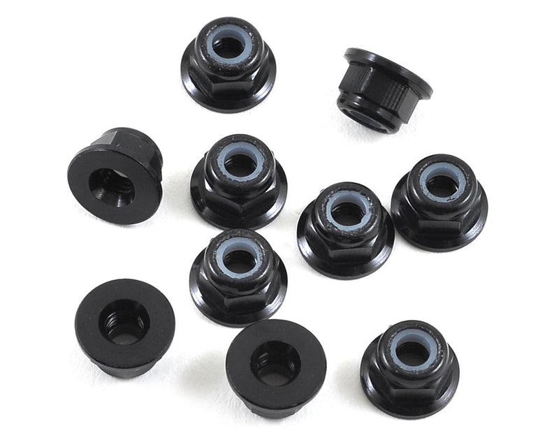 TLR336005 TLR M3 Flanged Aluminium Lock Nuts, Black, 10pcs, 22 5.0 DC Elite