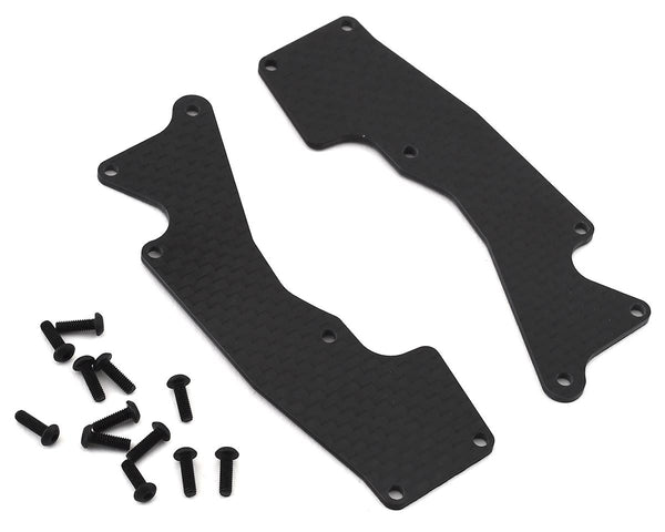 TLR344047 TLR Front Arm Inserts, Carbon, 8XT