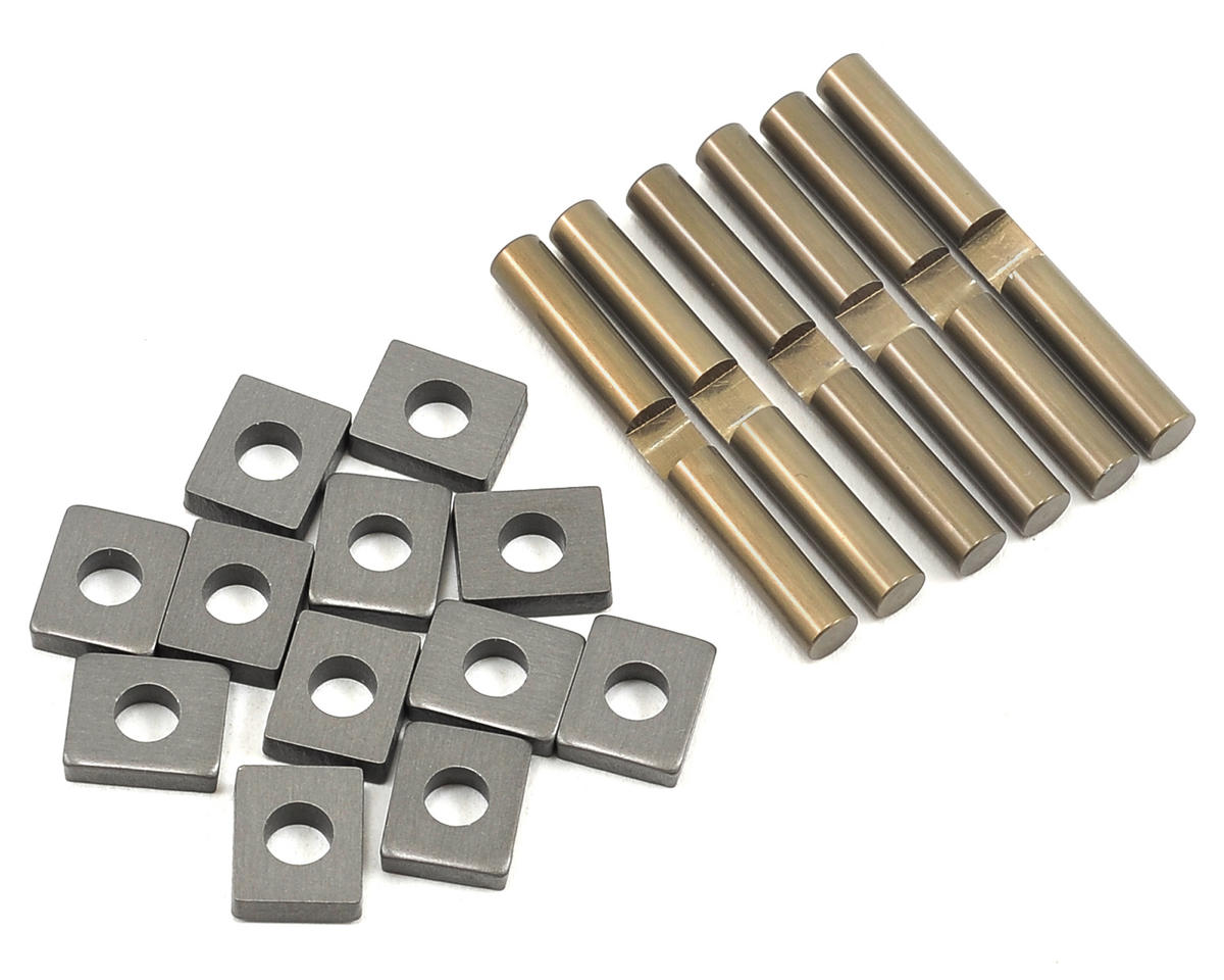 TLR352001 TLR Cross Pins and Support Blocks, Al, 5T, Mini WRC Losi