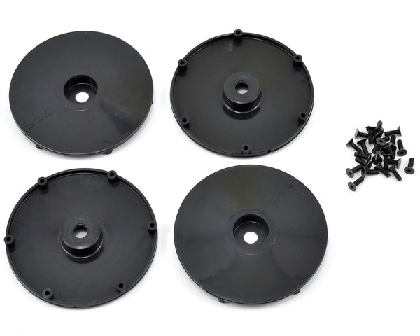 TLR43008 TLR Wheel Disk, Black w/Screws (4), 22SCT/2.0, Final Clearance