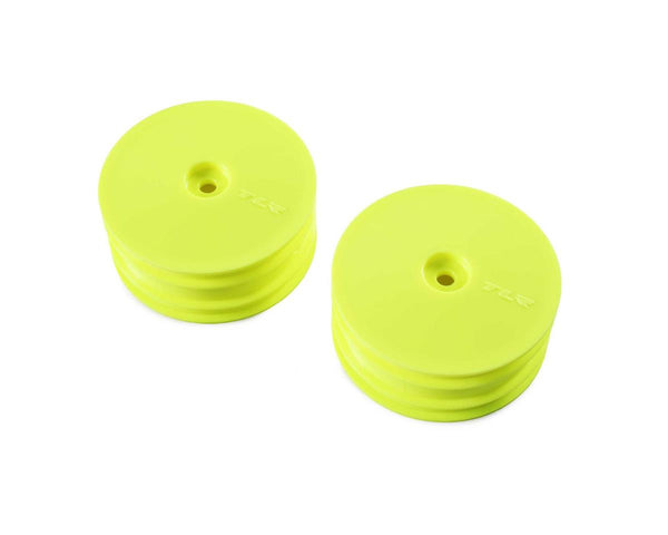 TLR43021 TLR Front Wheel, Yellow, 2pcs, 22X-4