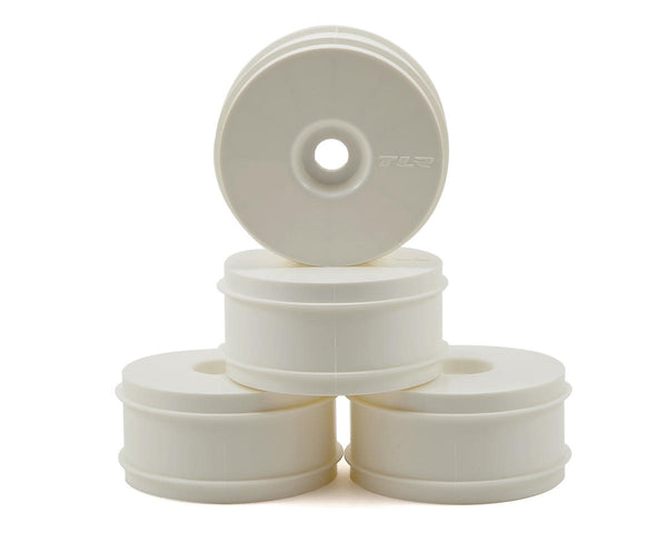 TLR44001 TLR 1/8 Buggy Dish Wheel, White, 4pcs, 8X Elite