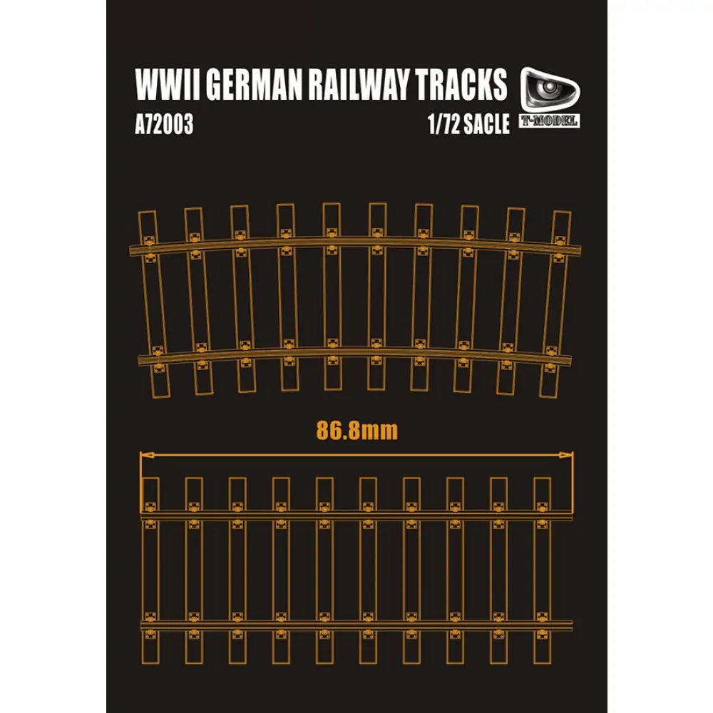 T-Model 1/72 German Railway Tracks (Include 4 Tracks 35cm Long) Plastic Model Kit
