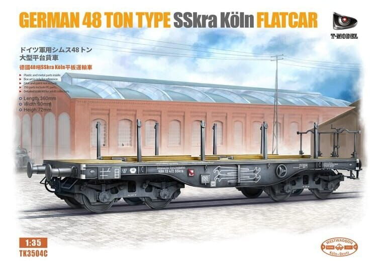 T-Model 1/35 German 48T Type SSkra KÃ¶ln Schwerer Platormwagen Plastic Model Kit